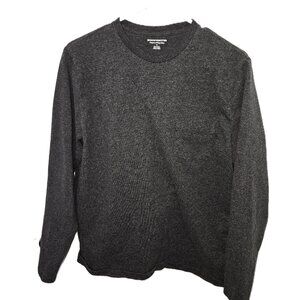 Amazon Essentials Mens Long Sleeve Tee Charcoal Gray Size Medium Classic